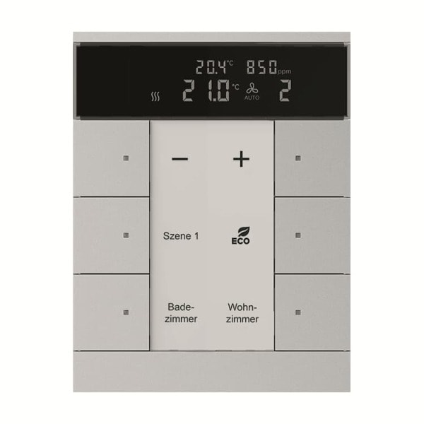 BUSCH-JAEGER - KNX HVAC/CO2-Gerät 6-fach Busch-Tenton alusilber