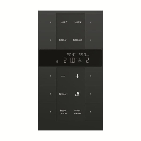 BUSCH-JAEGER - KNX HVAC/CO2-Gerät 10-fach Busch-Tenton schwarz matt