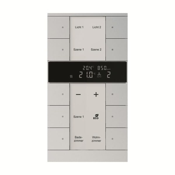 BUSCH-JAEGER - KNX HVAC/CO2-Gerät 10-fach Busch-Tenton alusilber