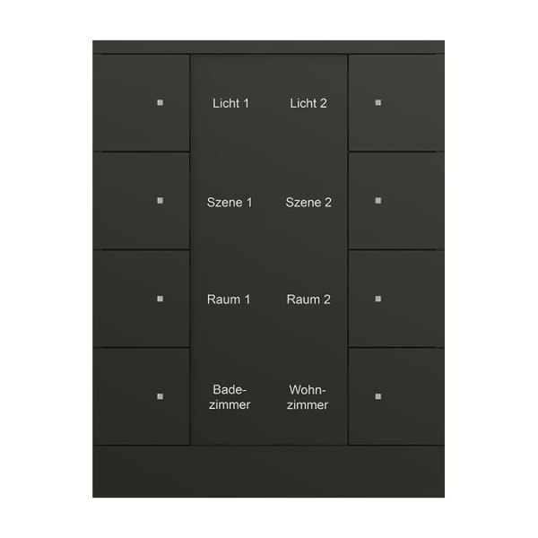 BUSCH-JAEGER - KNX Bedienelement 8-fach Busch-Tenton schwarz matt