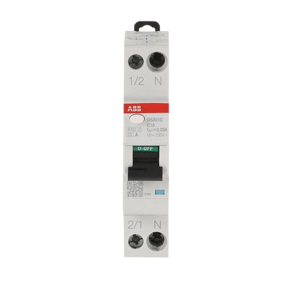 ABB - FI/LS Schmalbau Typ A 1+N-polig Charakteristik C Bemessungsstrom 10A 30mA 6kA