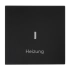 BUSCH-JAEGER - Wippe mit Aufdruck Heizung mit transparenter Kalotte schwarz matt - art linear