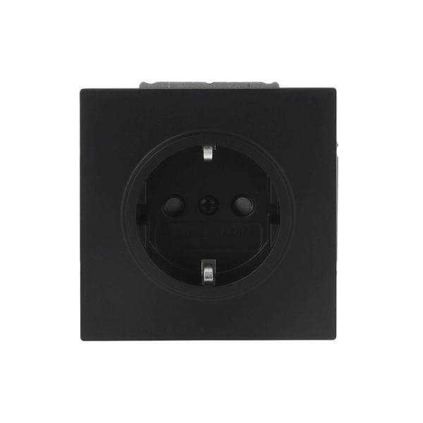 BUSCH-JAEGER - SCHUKO Steckdosen-Einsatz Safety+ schwarz matt - art linear