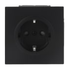 BUSCH-JAEGER - SCHUKO Steckdosen-Einsatz Safety+ schwarz matt - art linear