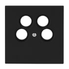 BUSCH-JAEGER - Zentralscheibe TV / Radio / 2x SAT 4-fach schwarz matt - art linear