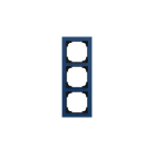 BUSCH-JAEGER - Abdeckrahmen 3-fach blauglas - Busch-art linear