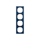 BUSCH-JAEGER - Abdeckrahmen 4-fach blauglas - Busch-art linear