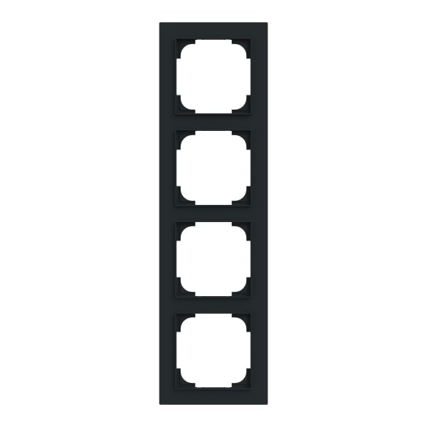 BUSCH-JAEGER - Abdeckrahmen 4-fach schwarz matt - Busch-art linear