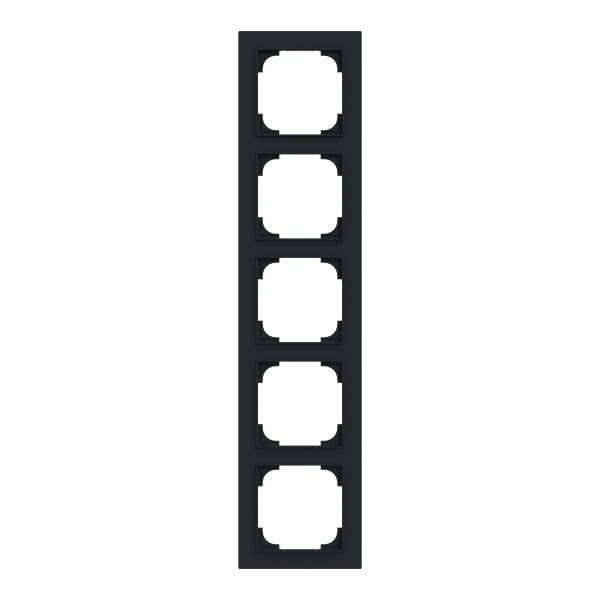 BUSCH-JAEGER - Abdeckrahmen 5-fach schwarz matt - Busch-art linear