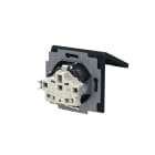 BUSCH-JAEGER - SCHUKO Steckdosen-Einsatz Safety+ mit Klappdeckel schwarz matt - art linear