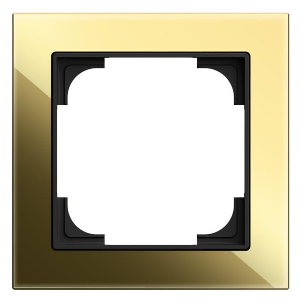 BUSCH-JAEGER - Abdeckrahmen 1-fach Glas schwarz/gold - Busch-art linear