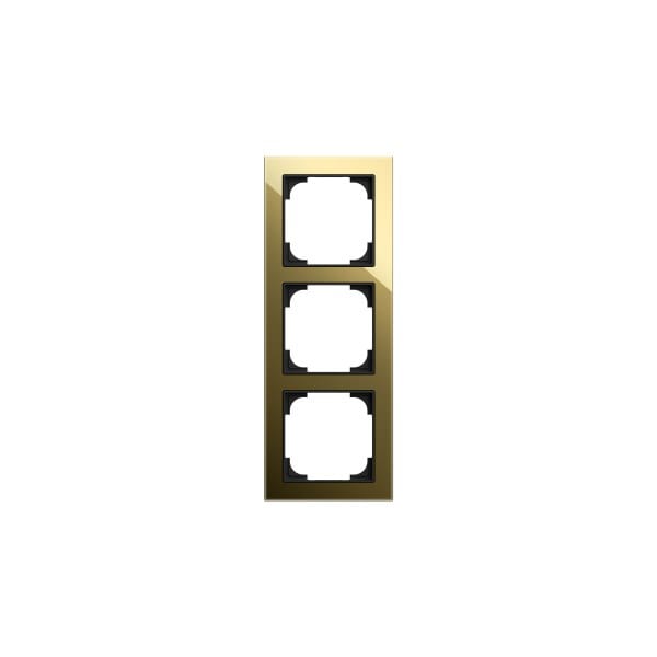BUSCH-JAEGER - Abdeckrahmen 3-fach Glas schwarz/gold - Busch-art linear