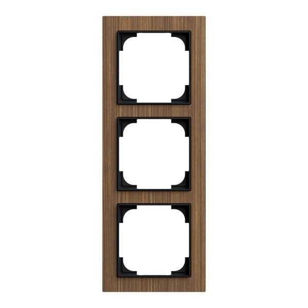BUSCH-JAEGER - Abdeckrahmen 3-fach Holz Walnuss - Busch-art linear