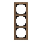 BUSCH-JAEGER - Abdeckrahmen 3-fach Holz Walnuss - Busch-art linear