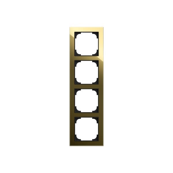 BUSCH-JAEGER - Abdeckrahmen 4-fach Glas schwarz/gold - Busch-art linear
