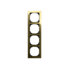 BUSCH-JAEGER - Abdeckrahmen 4-fach Glas schwarz/gold - Busch-art linear