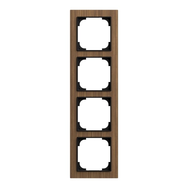 BUSCH-JAEGER - Abdeckrahmen 4-fach Holz Walnuss - Busch-art linear