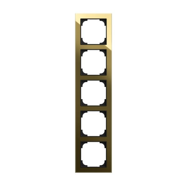 BUSCH-JAEGER - Abdeckrahmen 5-fach Glas schwarz/gold - Busch-art linear