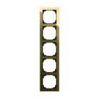 BUSCH-JAEGER - Abdeckrahmen 5-fach Glas schwarz/gold - Busch-art linear