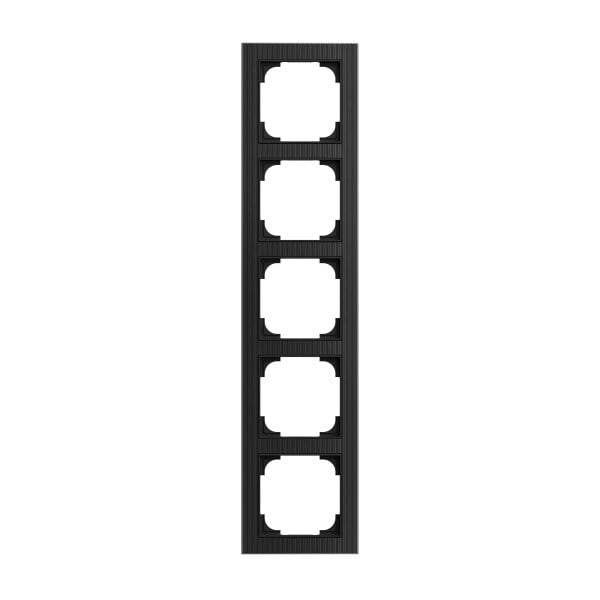 BUSCH-JAEGER - Abdeckrahmen 5-fach Glas schwarz - Busch-art linear