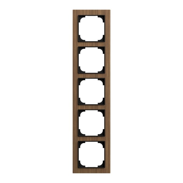 BUSCH-JAEGER - Abdeckrahmen 5-fach Holz Walnuss - Busch-art linear