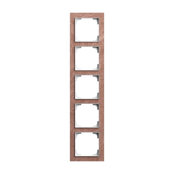 BUSCH-JAEGER - Abdeckrahmen 5-fach Schiefer Terra Rosso - Busch-art linear