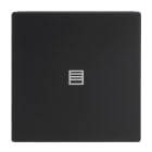 BUSCH-JAEGER - Abdeckung 1-fach für Trevion Keypad / Symbol Jalousie schwarz matt- Plattform 63