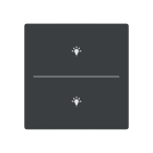 BUSCH-JAEGER - Abdeckung 2-fach für Trevion Keypad / Symbol Licht anthrazit - Plattform 63