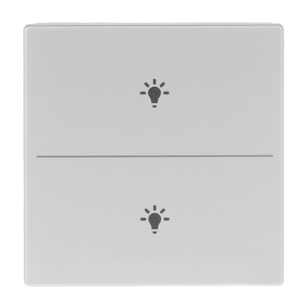 BUSCH-JAEGER - Abdeckung 2-fach für Trevion Keypad / Symbol Licht alusilber - Plattform 63