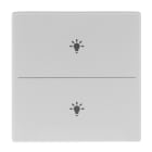BUSCH-JAEGER - Abdeckung 2-fach für Trevion Keypad / Symbol Licht alusilber - Plattform 63