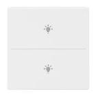 BUSCH-JAEGER - Abdeckung 2-fach für Trevion Keypad / Symbol Licht studioweiß - Plattform 63