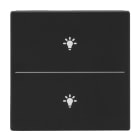 BUSCH-JAEGER - Abdeckung 2-fach für Trevion Keypad / Symbol Licht schwarz matt - Plattform 63