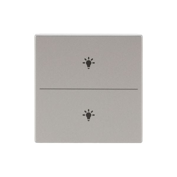 BUSCH-JAEGER - Abdeckung 2-fach für Trevion Keypad / Symbol Licht edelstahl - pur edelstahl