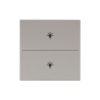 BUSCH-JAEGER - Abdeckung 2-fach für Trevion Keypad / Symbol Licht edelstahl - pur edelstahl