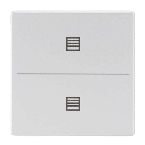BUSCH-JAEGER - Abdeckung 2-fach für Trevion Keypad / Symbol Jalousie alusilber - Plattform 63