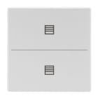 BUSCH-JAEGER - Abdeckung 2-fach für Trevion Keypad / Symbol Jalousie alusilber - Plattform 63