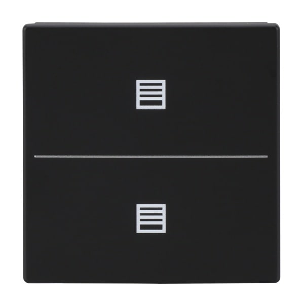 BUSCH-JAEGER - Abdeckung 2-fach für Trevion Keypad / Symbol Jalousie schwarz matt- Plattform 63