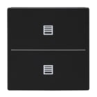 BUSCH-JAEGER - Abdeckung 2-fach für Trevion Keypad / Symbol Jalousie schwarz matt- Plattform 63