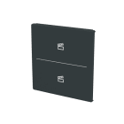 BUSCH-JAEGER - Abdeckung 2-fach für Trevion Keypad / Symbol Szene anthrazit - Plattform 63