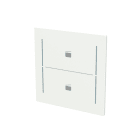 BUSCH-JAEGER - Abdeckung 2-fach für Trevion Keypad / Symbol Szene studioweiß matt - art linear
