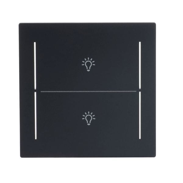 BUSCH-JAEGER - Abdeckung 2-fach für Trevion Keypad / Symbol Licht schwarz matt - art linear