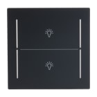 BUSCH-JAEGER - Abdeckung 2-fach für Trevion Keypad / Symbol Licht schwarz matt - art linear