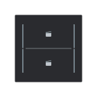 BUSCH-JAEGER - Abdeckung 2-fach für Trevion Keypad / Symbol Szene schwarz matt - art linear