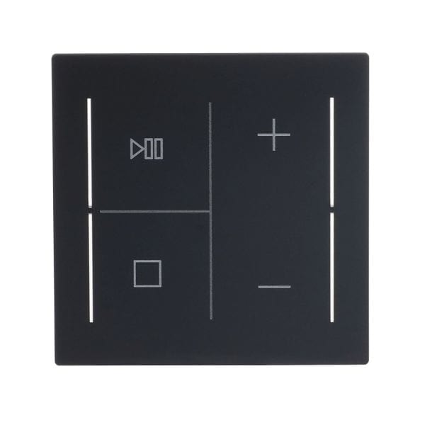 BUSCH-JAEGER - Abdeckung 4-fach für Trevion Keypad / Symbolik Musik schwarz matt - art linear