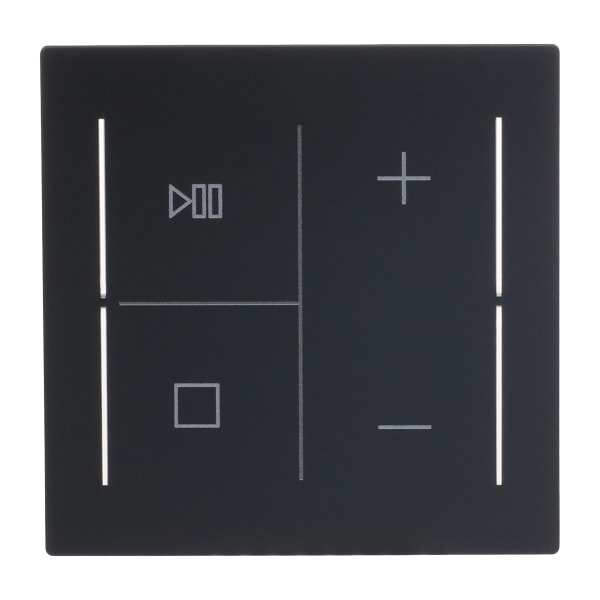 BUSCH-JAEGER - Abdeckung 4-fach für Trevion Keypad / Symbolik Musik schwarz matt - art linear