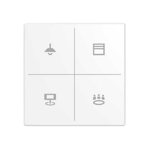 BUSCH-JAEGER - Abdeckung für Trevion Keypad mit verschiedenen Symbole studioweiß - Plattform 63