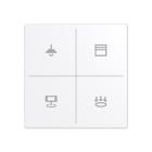 BUSCH-JAEGER - Abdeckung für Trevion Keypad mit verschiedenen Symbole studioweiß - Plattform 63