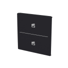 BUSCH-JAEGER - Abdeckung 2-fach für Trevion Keypad / Symbol Szene schwarz matt - Plattform 63