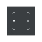 BUSCH-JAEGER - Abdeckung 2-fach Trevion Keypad/Symbol Dimmen/Jalousie anthrazit Plattform 63