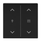 BUSCH-JAEGER - Abdeckung 2-fach Trevion Keypad/Symbol Dimmen/Jalousie anthrazit Plattform 63
